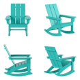 thumbnail image 1 of Palms Modern Adirondack Plastic Outdoor Rocking Chairs (Set of 4), 1 of 8