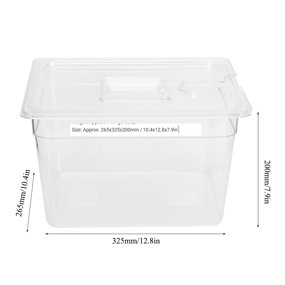Fosa Contenant sous Vide Pliable de 11 L à Charnières avec Couvercle pour Cuiseur de Précision Culinaire Circulateur sous Vide, Contenant sous Vide avec Couvercle, Contenant sous Vide Pliable