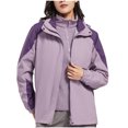 thumbnail image 1 of LOVZFMLL Jackets for Women Ladies Fleece Thickened Warm Hooded Reversible Jacket, 1 of 2