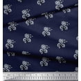 thumbnail image 3 of Soimoi Satin Silk Fabric Floral Block Print Sewing Fabric Yard 42 Inch Wide, 3 of 3
