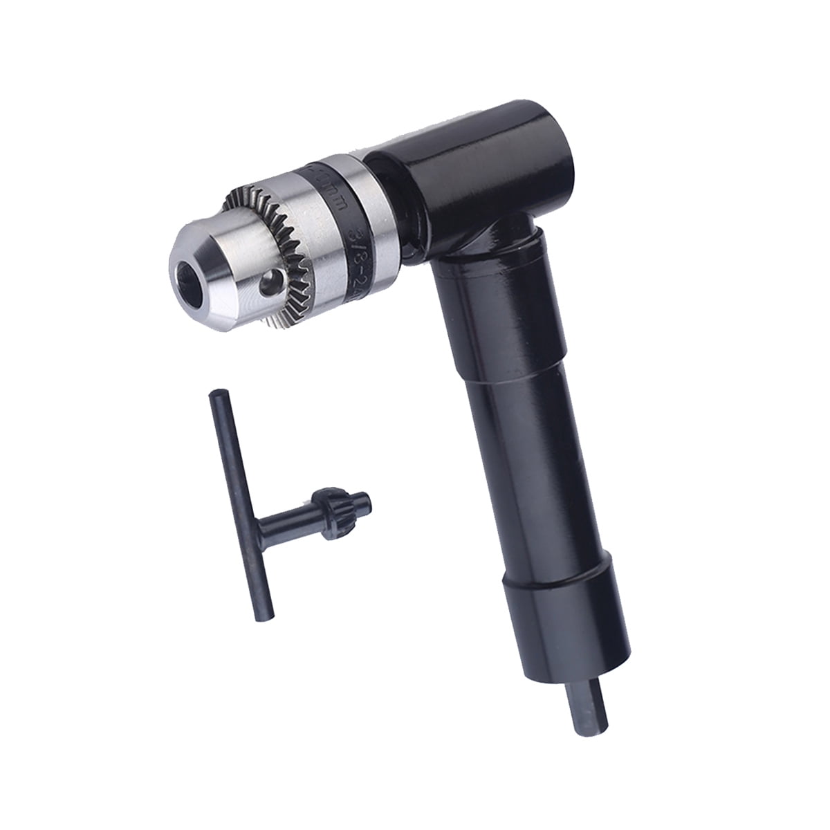 BESTYASH Cordless Right Angle Drill Attachment Black 90 Degree Adapter with Handle for Stability