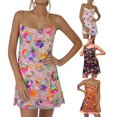thumbnail image 4 of QJUHUNG Women  Solid Color Long Dress Sexy Bodycon Stretchy Maxi  Lady Spring Fall Summer Spaghetti Strap Dress, 4 of 4