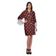 thumbnail image 4 of Moomaya Printed Cotton Robes For Women Plus Size Kimono Robe Short Nightwear, 4 of 6