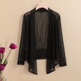 thumbnail image 2 of vdgthytj Womens Cardigan Lightweight Long Sleeve Open Front Mesh Tops Plus Size Casual Solid Color Cardigan, 2 of 3