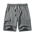 thumbnail image 1 of EOYWHK Summer Cargo Shorts for Men Soft Cotton Shorts Quick Drying Breathable Summer Shorts, 1 of 7