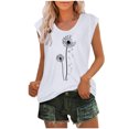 thumbnail image 2 of Womens Cap Sleeve Tops Summer Tank Top Casual Basic Tees Shirts Loose Blouses, 2 of 4