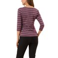 thumbnail image 3 of INSPIRE CHIC Women's Work Boat Neck 3/4 Sleeve Stretchy Knit Blouse, 3 of 6