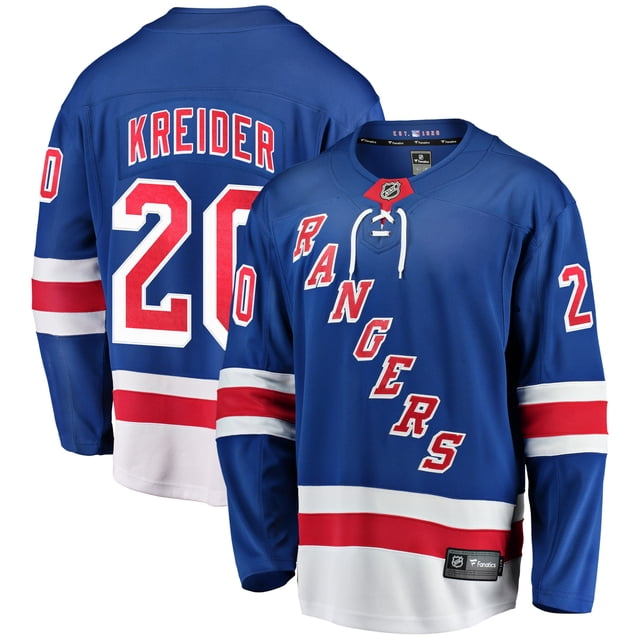 Chris Kreider New York Rangers NHL Fanatics Breakaway Home Jersey, Medium