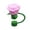 Purple, variant on Valentine's Day Cup Straw Cover Rose Flower Straw Cover 10mm Silicone Straw Cover Straw Cover Reusable Rose Flower Straw Head Cover Suitable For Women's Valentine's Day Umbrellas Reusable Bowl Cups T