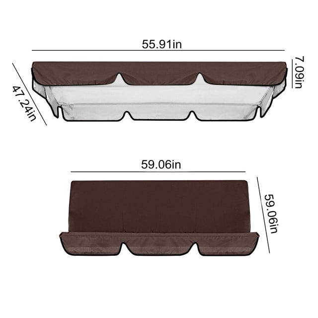 Housse de Siège de Jardin en Tissu de Remplacement Double Remplacement pour Terrasse Extérieure Housse de Siège Ham-Mac