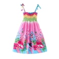 thumbnail image 1 of Ketyyh-chn99 Vêtements pour Filles Cadeau Sans Manches Imprimé de Fleurs Princesse Filles Décontracté Manches Longues Robe Courte Rose,7 Ans, 1 of 3