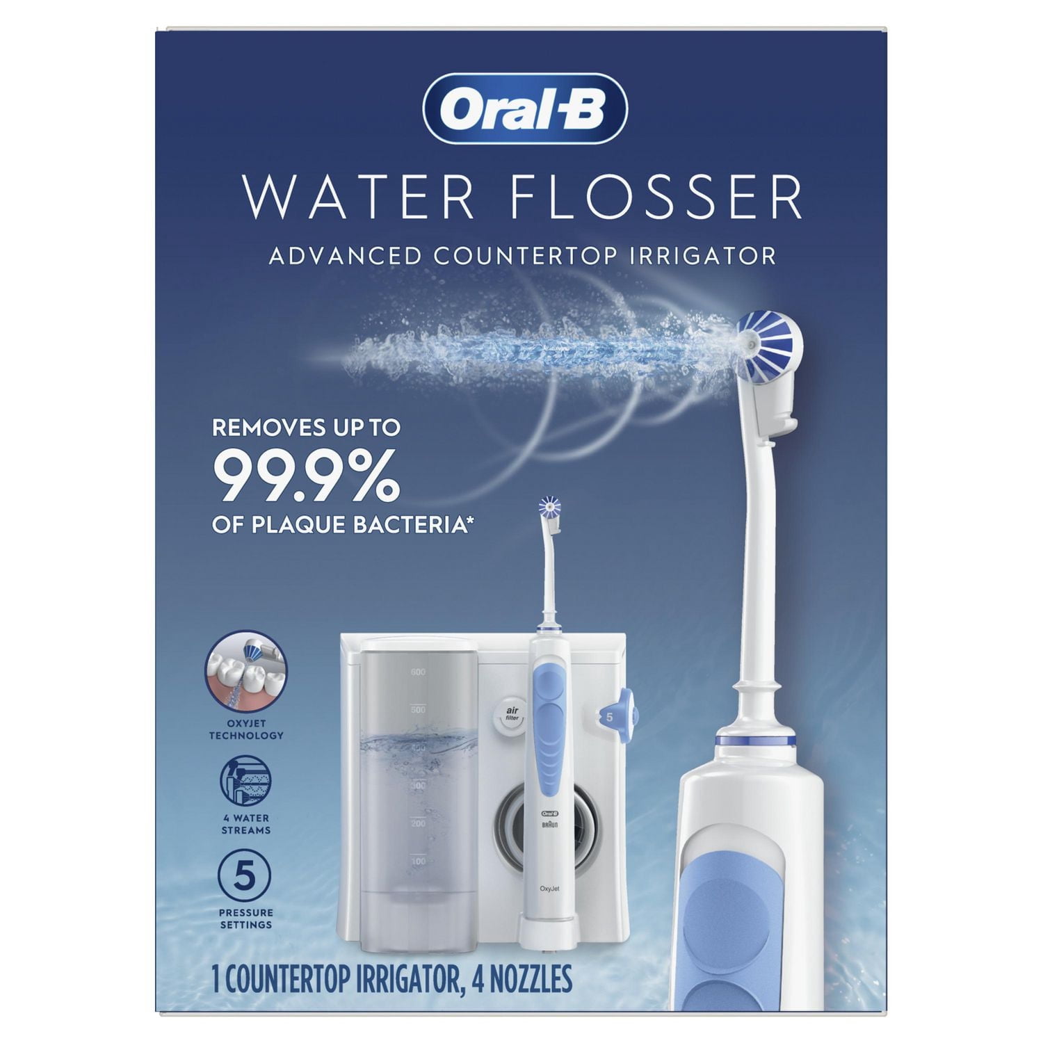 Hydropulseur Oral-B, Blanc et Bleu clair