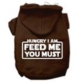 thumbnail image 1 of Hungry I Am Screen Print Pet Hoodies Brown Size Xs (8), 1 of 1
