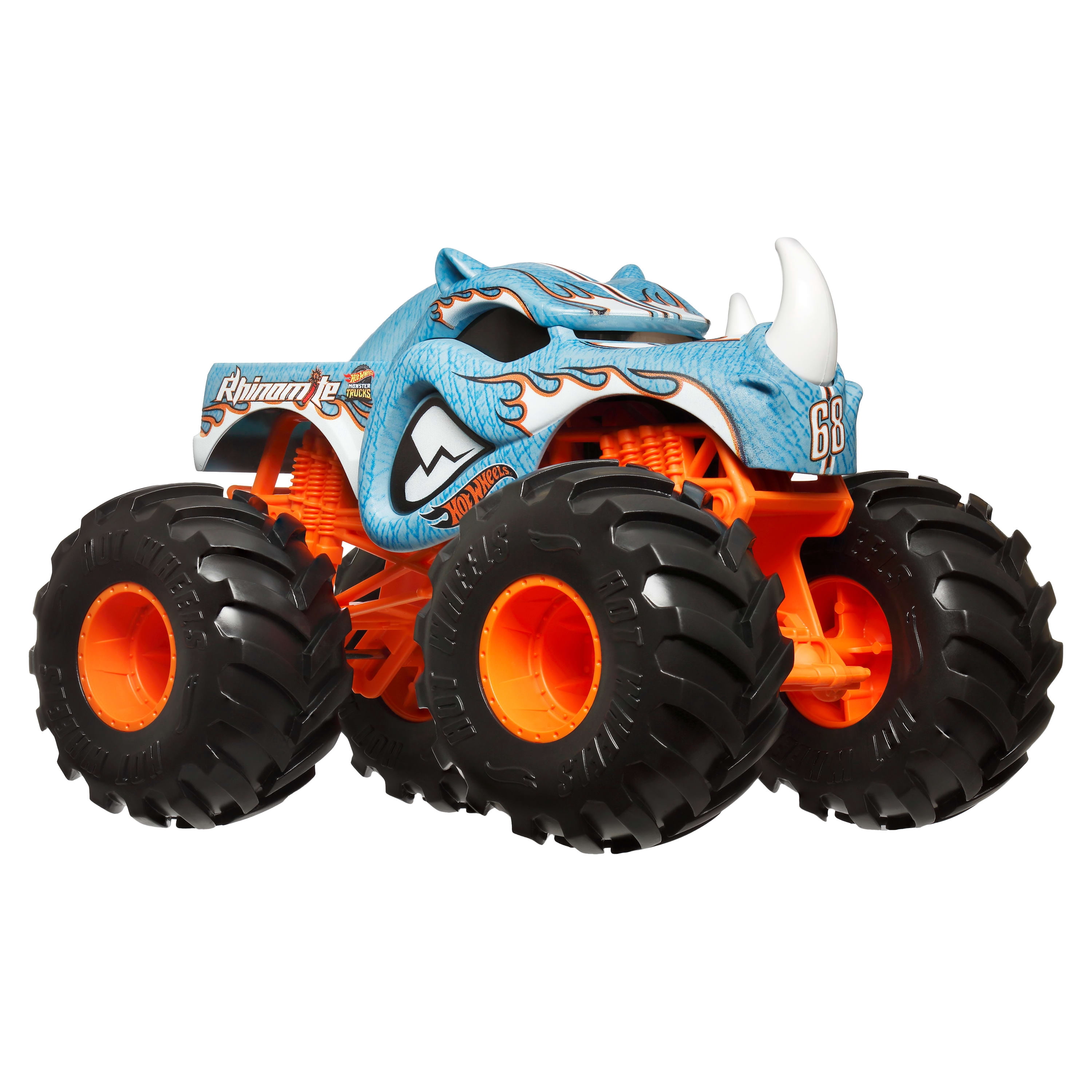 Hot Wheels Monster Trucks, Oversized Monster Truck in 1:24 Scale, Rhinomite