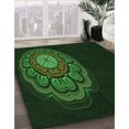thumbnail image 3 of Ahgly Tapis Rectangulaire Lavable en Machine Vert Transitionnel, 5 Pieds x 7 Pieds, 3 of 7