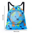 thumbnail image 2 of Drawstring Oxford Swim Backpack Water-Resistant Wet Separation Colorful Cute Animal Print Pvc Storage Bag Gifts For Boy Girl Children, 2 of 12