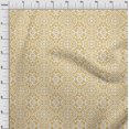 thumbnail image 4 of oneOone Cotton Silk Yellow Fabric Asian Block Floral Craft Projects Decor Fabric Printed By The Yard 42 Inch Wide, 4 of 4
