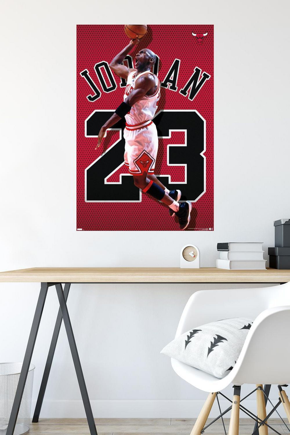 Michael Jordan - Jersey Wall Poster, 22.375" x 34" Framed