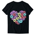 thumbnail image 2 of Liquidation d'Économies d'Été Iumwxz T-Shirts de la Saint-Valentin pour Femmes T-Shirts Basiques Hauts de Sortie pour Femmes T-Shirts Graphiques à Motif Floral Col Rond Manches Courtes Hauts pour Femmes Amples et Fluides pour la Course et les Courses, 2 of 4
