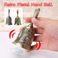 thumbnail image 3 of DEBGFS Retro Metal Tinker Bell Band & Orchestra Musical Instruments Hand Bell High Brass Antique Handbell for School Reception Meditation Prayer and Home Decoration,brown, 3 of 8