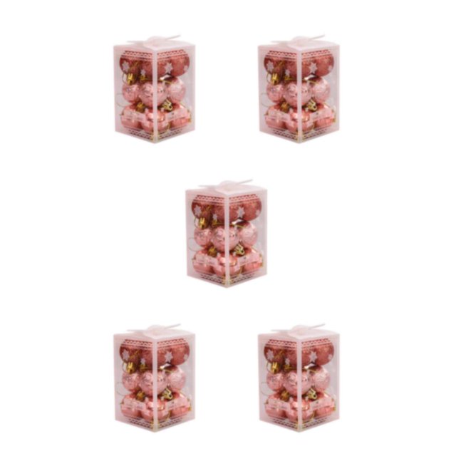 Decodeary 12pack/lot Wedding New Year Navidad Pendant Ball Enought Quantity For Magical rose gold 5Set
