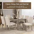 thumbnail image 5 of Ensemble de Salle à Manger en Bois Rustique 7 Pcs, Ensemble Table et Chaises Mi-Siècle Moderne pour Salles à Manger Spacieuses et Invités de Réception - Morden Fort, 5 of 5