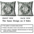 thumbnail image 2 of Dark Green Boho Throw Pillow Covers Set of 2 Monaco Rug Carpet Double Sided Pattern Cotton Soft Pillow Case Cushion Cover Pillowcase for Garden Couch Sofa Bed Decorative 16x16 inch, 2 of 5
