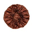 thumbnail image 3 of Bonnet pour Femmes en Satin Bonnet Bonnet de Sommeil Protection des Cheveux Bonnet de Sommeil pour Brun, 3 of 9