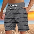 thumbnail image 3 of Soki Shorts de Plage Décontractés pour Hommes Shorts à Rayures en Liquidation, 3 of 4