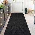 thumbnail image 1 of ANTPOP Runner Rug Outdoor Carpet Runners Hallway Non-Slip Rubberback Area Rugs Indoor Entrance Mat for Entryway Kitchen, 6'x6', Striped Black, 1 of 6