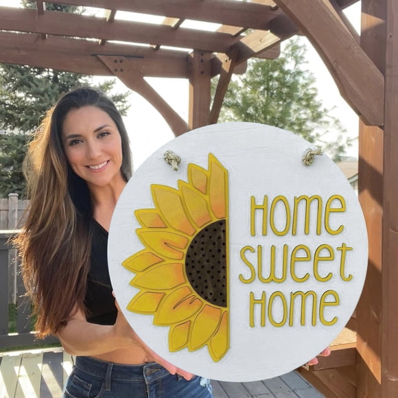 Door Hanging Decorations Sunflower Welcome 3D Door Hanger Funny Door Hanger Farmhouse Door Hanger Rustic Welcome Sign Spring Festival Wooden Hanging Sign