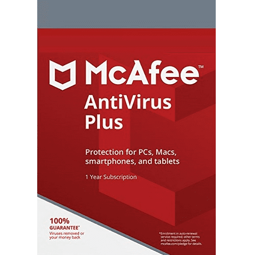 McAfee AntiVirus Plus - 1-Year / 3-Device (Windows/Mac OS/Android/iOS)