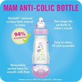 thumbnail image 2 of MAM Easy Start Anti-Colic Bottle 9 oz (2-Count), Baby Essentials, Medium Flow Bottles with Silicone Nipple, Baby Bottles for Baby Girl, 2 of 9