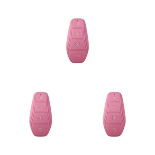Decodeary Silicone Car Cover Glow In Dark For 360° Protection Scratch-proof Silica Gel Case For BYD Atto Pink 9 x 5cm 3Set
