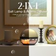 thumbnail image 3 of 2-in-1 Essential Oil Diffuser with Himalayan Salt Lamp, 100ml Small Ultrasonic Aromatherapy Diffuser for Essential Oil, Cool Mist Humidifier, with Timer, Auto Shut-Off, Ambient Glow (Gold), 3 of 7