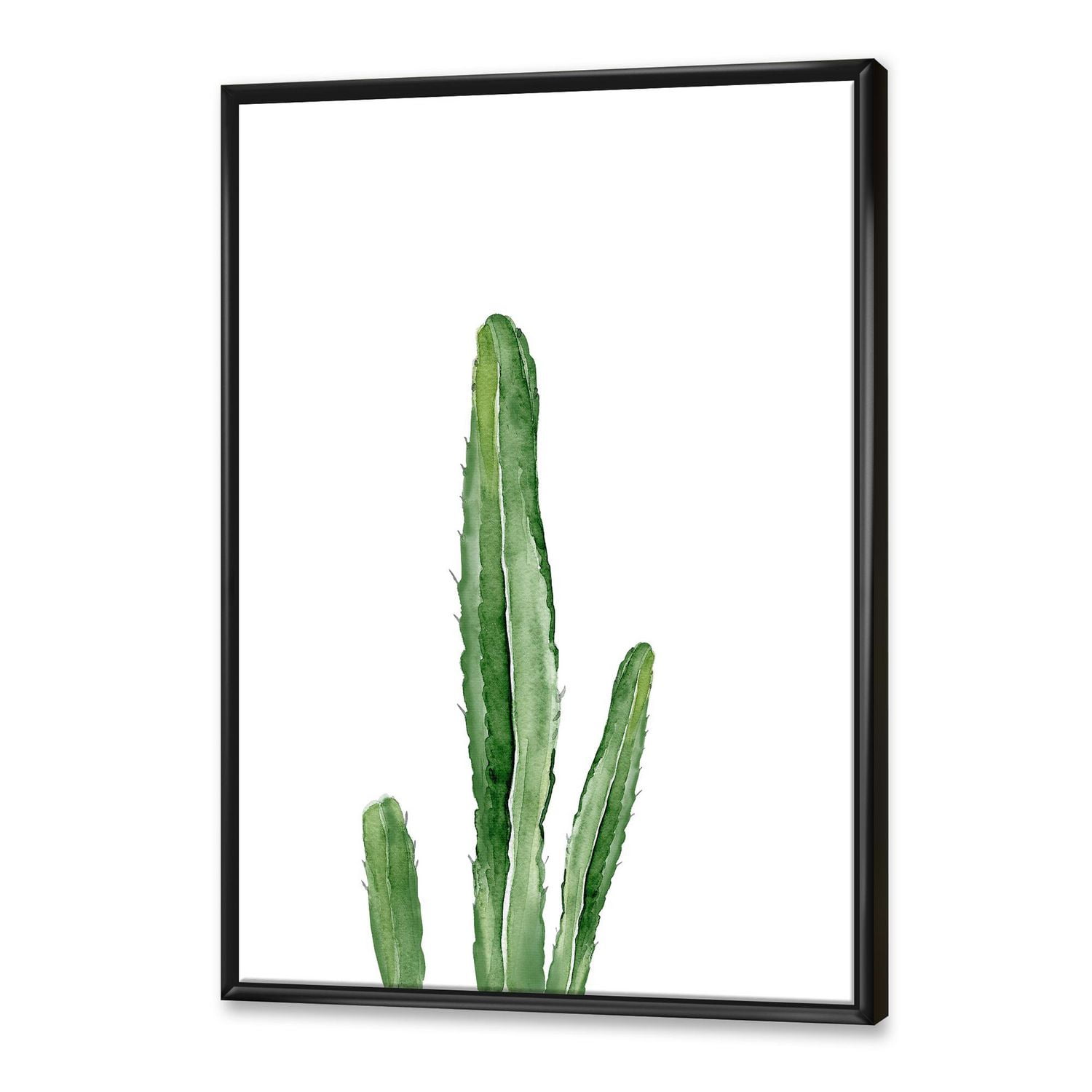 Designart Détail botanique de la plante du sud-ouest de cactus vert ART MURAL À CADRE FLOTTÉ