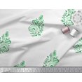 thumbnail image 3 of Soimoi Moss Georgette Fabric Leaves,Floral & Paisley Block Printed Craft Fabric by The Yard 42 Inch Wide, 3 of 3