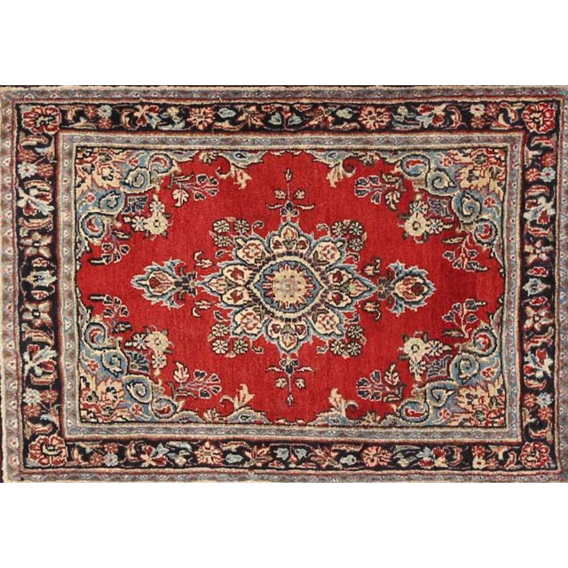 Ahgly Company Machine Washable Indoor Rectangle Traditional Tomato Red Area Rugs, 5' x 7'
