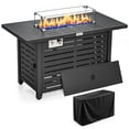 thumbnail image 1 of Outsunny Table de Foyer au Propane avec Housse de Pluie 50 000 BTU Foyer Extérieur, 1 of 9