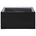 thumbnail image 2 of vidaXL Garden Planter Black 80x80x40 cm Poly Rattan, 2 of 4