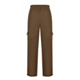 thumbnail image 2 of Kcodviy Men's Rope Loosening Waist Sock Solid Color Pocket Trousers 12 Gift Loose Sports Trousers Comfortable Memory Foam Poplin Pants Stitched Crease Pants, 2 of 7