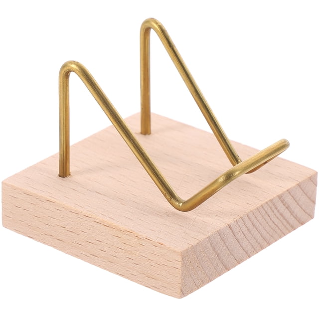 Shisuyan Crystal Mineral Display Stand Wooden Base Mineral Display Easel Minerals Displaying Holder