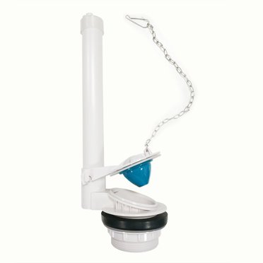One-Piece Flush Valve, Complete Universal Toilet Repair Kit, 2 Inch Toilet Flapper/10 Inch High Toilet Overflow Tube, White