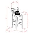 thumbnail image 3 of Winsome Kingsgate 3-Piece Dining Table with 2 Bar V-Back Chairs - 94378, 3 of 9