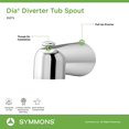 thumbnail image 3 of Symmons 352TS Dia Bec de Baignoire Déviateur en Chrome Poli, 3 of 4