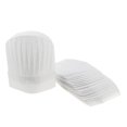 thumbnail image 3 of 20x Chapeau de Chef Jetable Casquette de Cuisinier Restauration Alimentaire Cuiseur Service Alimentaire Blanc Rond 11 Pouces, 3 of 8