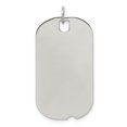 thumbnail image 1 of Sterling Silver Rhodium-plated Engraveable Dog Tag Disc Charm QM443/27 (38mm x 19mm), 1 of 2