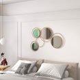 thumbnail image 2 of HOMCOM Metal Wall Decor Art, Decorative Mirror Decor, for Living Room, 2 of 10