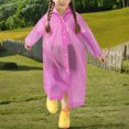 thumbnail image 4 of Cowsor Ponchos de Pluie Imperméables pour Garçons Filles Poncho de Pluie Réutilisable avec Capuchon et Manches Manteaux de Pluie Imperméables d'Extérieur Veste, 4 of 7