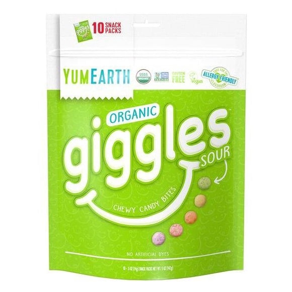 YumEarth - Organic Giggles Chewy Candy Bites Sour - 10 Pack(s)